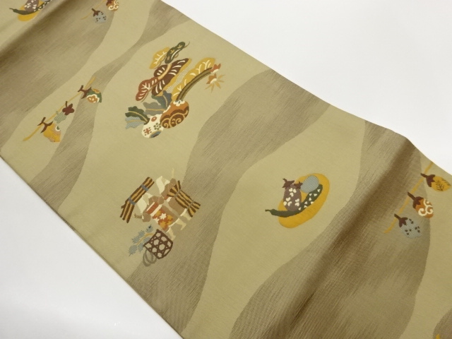 JAPANESE NAGOYA OBI / WOVEN PEOPLE IN THE PAST